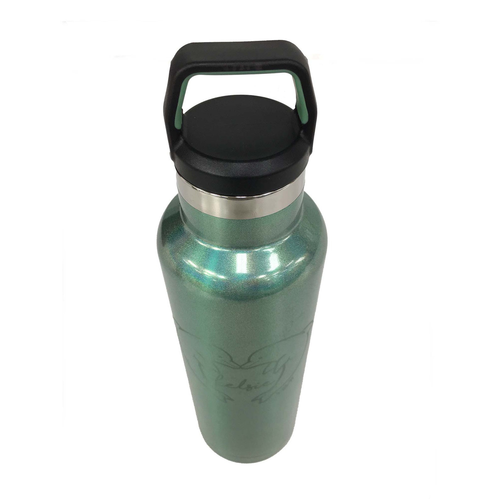 Engraved 20oz Thermal Bottle With Push Button Lid, Custom Colors