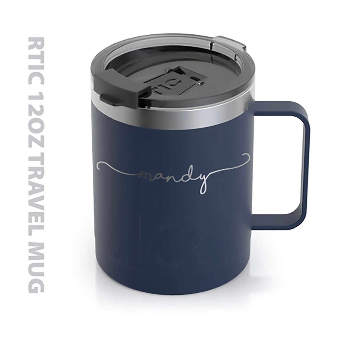 Personalized Wide Mouth Thermos Tumbler With Handle / Laser 